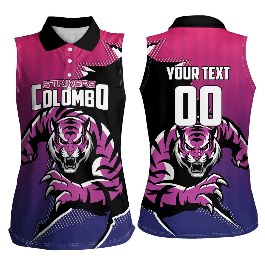 Custom Colombo Cricket Strikers Women Sleeveless Polo Shirt Strike To Conquer - Wonder Print Shop
