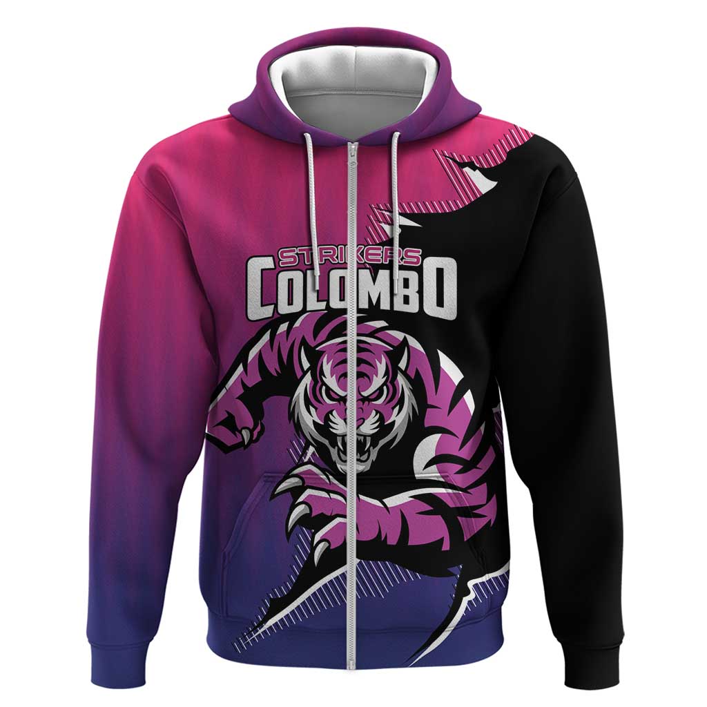 Custom Colombo Cricket Strikers Zip Hoodie Strike To Conquer - Wonder Print Shop