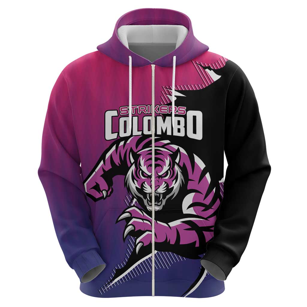 Custom Colombo Cricket Strikers Zip Hoodie Strike To Conquer - Wonder Print Shop
