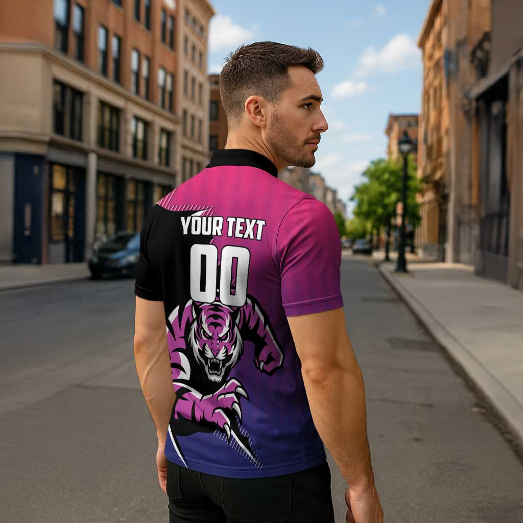 Custom Colombo Cricket Strikers Zipper Polo Shirt Strike To Conquer - Wonder Print Shop