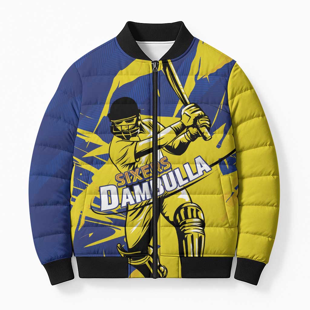 Custom Dambulla Cricket Sixers Bomber Puffer Jacket Ignite The Pride - Wonder Print Shop