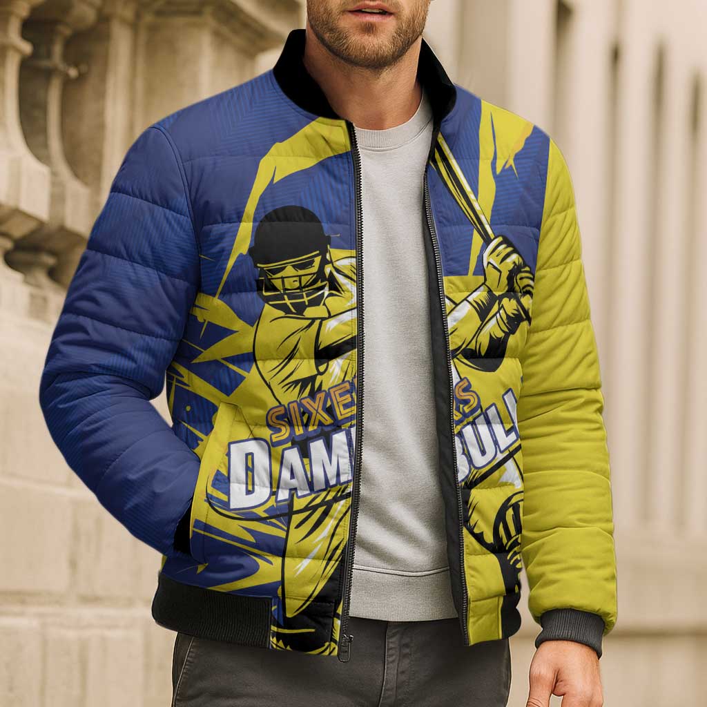 Custom Dambulla Cricket Sixers Bomber Puffer Jacket Ignite The Pride - Wonder Print Shop