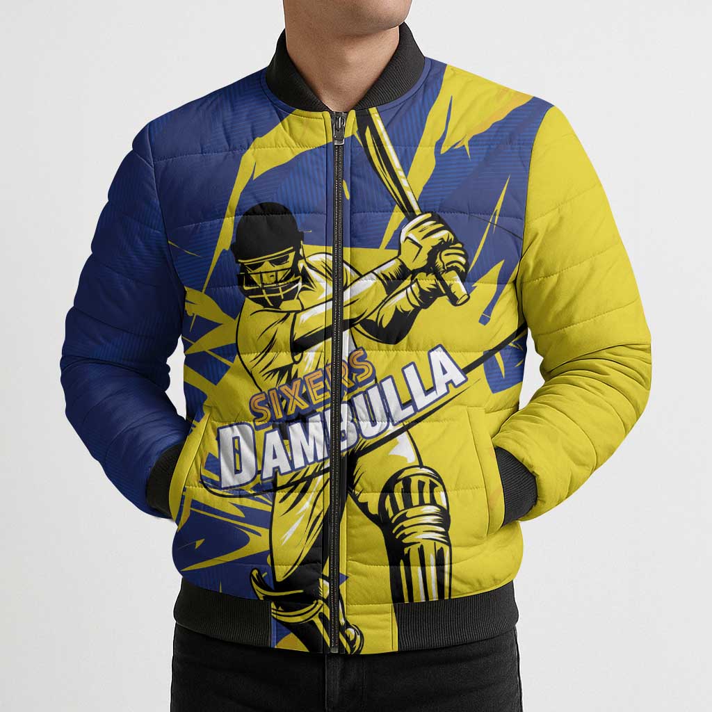 Custom Dambulla Cricket Sixers Bomber Puffer Jacket Ignite The Pride - Wonder Print Shop