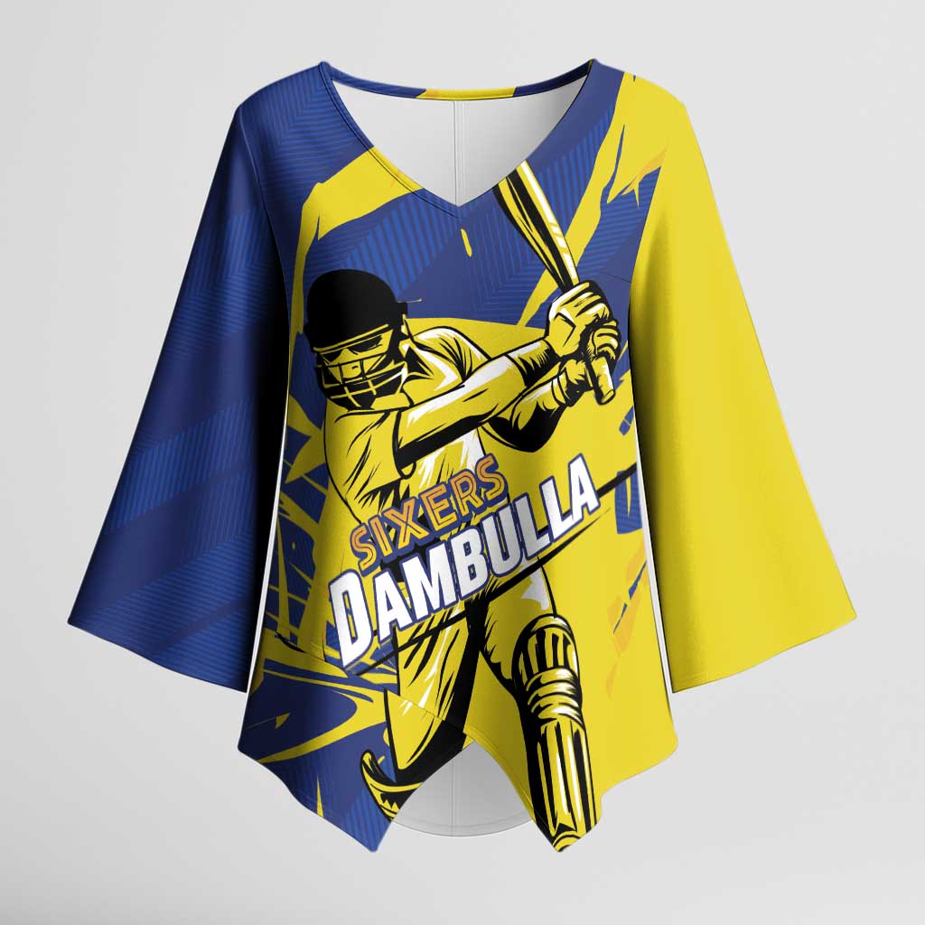 Custom Dambulla Cricket Sixers Kimono Sleeve Blouse Ignite The Pride - Wonder Print Shop