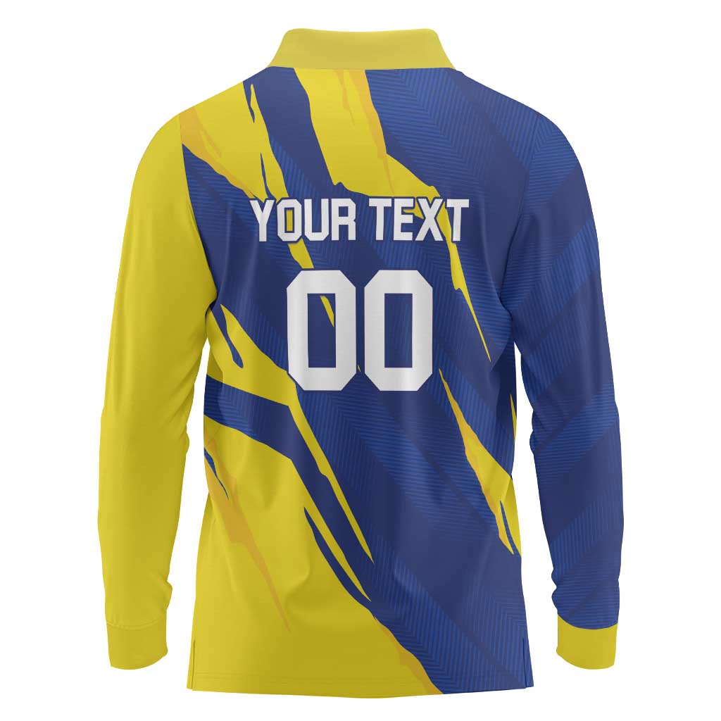 Custom Dambulla Cricket Sixers Long Sleeve Polo Shirt Ignite The Pride - Wonder Print Shop