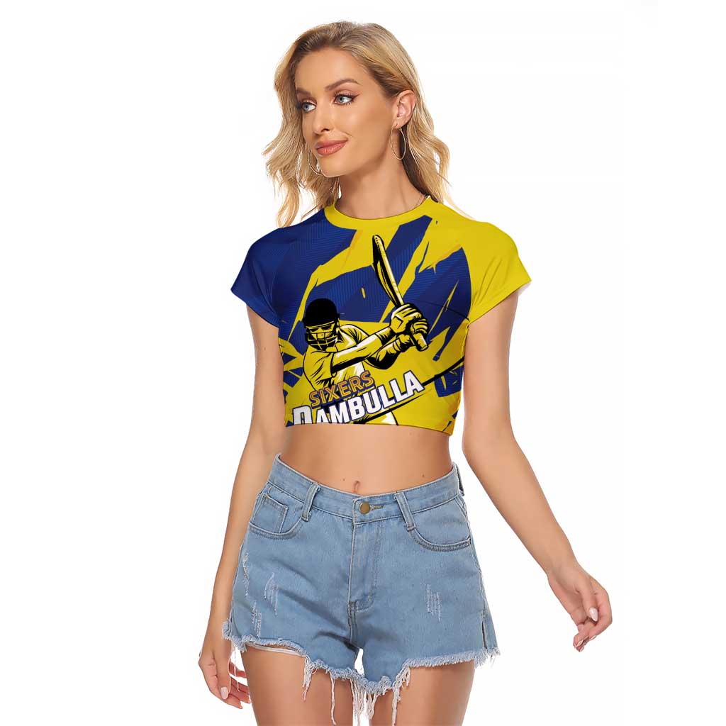 Custom Dambulla Cricket Sixers Raglan Cropped T Shirt Ignite The Pride - Wonder Print Shop
