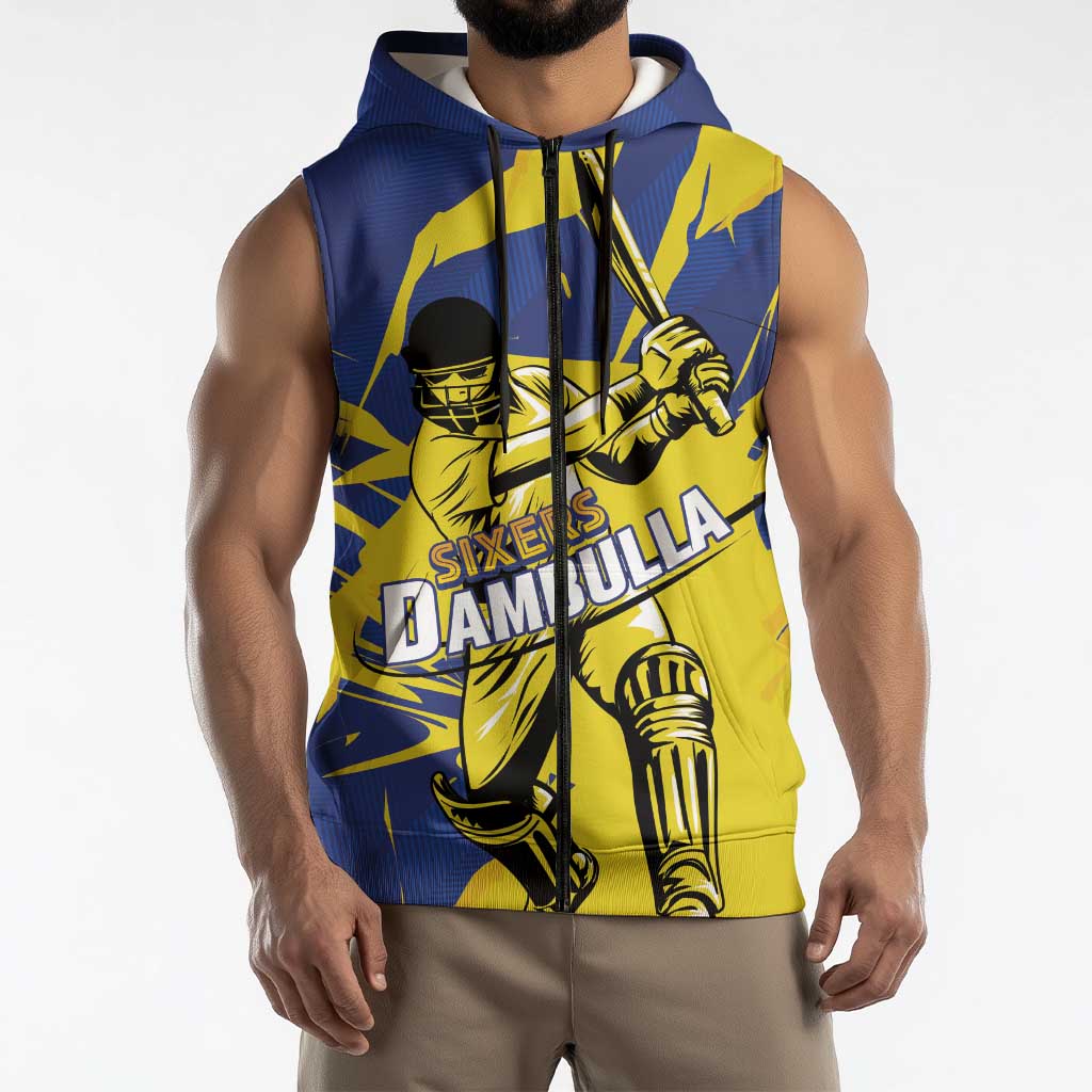 Custom Dambulla Cricket Sixers Sleeveless Zip Hoodie Ignite The Pride - Wonder Print Shop