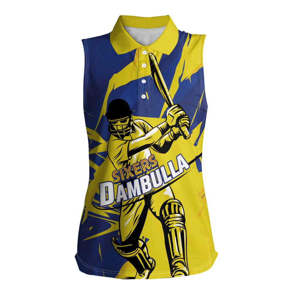 Custom Dambulla Cricket Sixers Women Sleeveless Polo Shirt Ignite The Pride - Wonder Print Shop