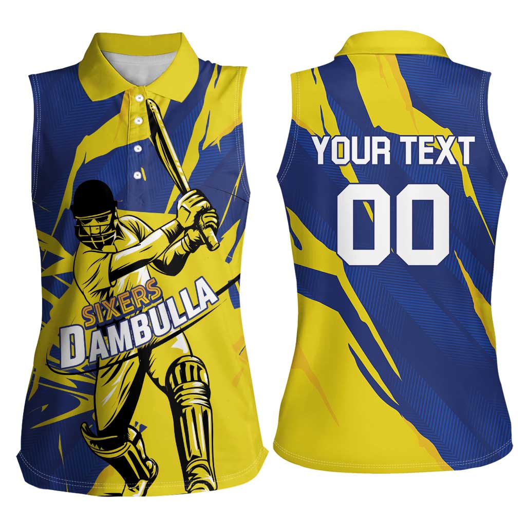Custom Dambulla Cricket Sixers Women Sleeveless Polo Shirt Ignite The Pride - Wonder Print Shop