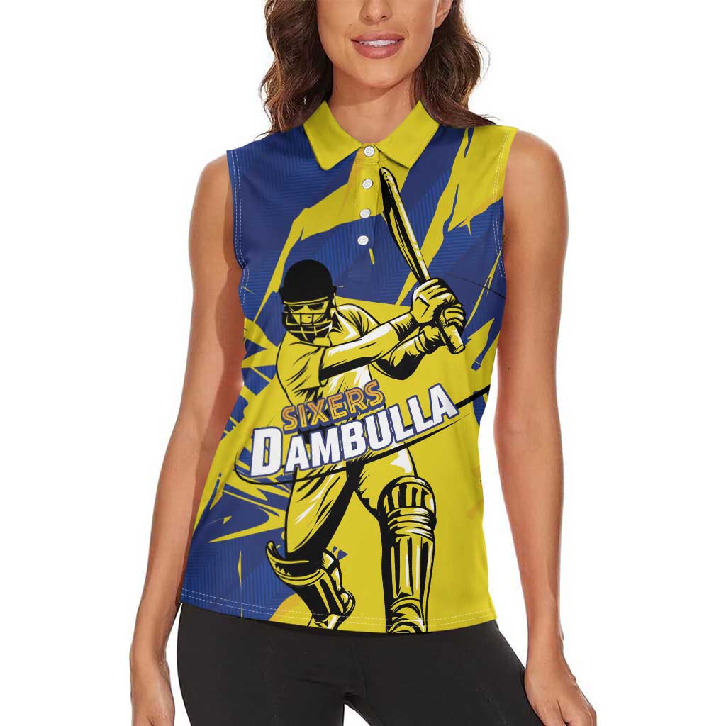 Custom Dambulla Cricket Sixers Women Sleeveless Polo Shirt Ignite The Pride - Wonder Print Shop