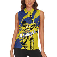 Custom Dambulla Cricket Sixers Women Sleeveless Polo Shirt Ignite The Pride - Wonder Print Shop
