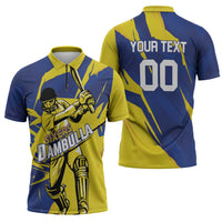 Custom Dambulla Cricket Sixers Zipper Polo Shirt Ignite The Pride - Wonder Print Shop