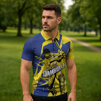Custom Dambulla Cricket Sixers Zipper Polo Shirt Ignite The Pride - Wonder Print Shop