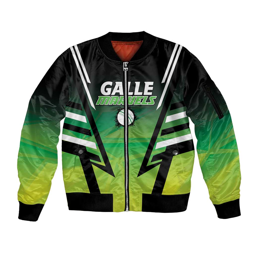 Custom Galle Cricket Marvels Sleeve Zip Bomber Jacket Api Galle Boys - Wonder Print Shop