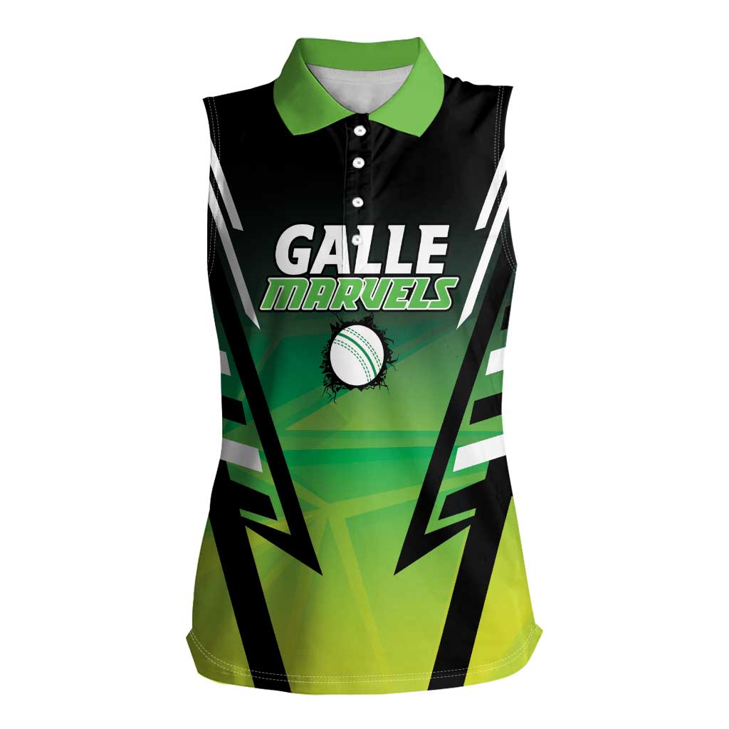 Custom Galle Cricket Marvels Women Sleeveless Polo Shirt Api Galle Boys - Wonder Print Shop