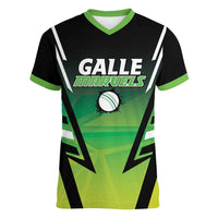 Custom Galle Cricket Marvels Women V-Neck T-Shirt Api Galle Boys - Wonder Print Shop