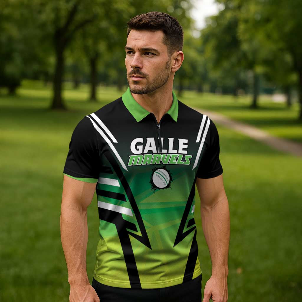 Custom Galle Cricket Marvels Zipper Polo Shirt Api Galle Boys - Wonder Print Shop