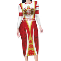 Personalized Monaco Family Matching Long Sleeve Bodycon Dress and Hawaiian Shirt Deo Juvante - Wonder Print Shop