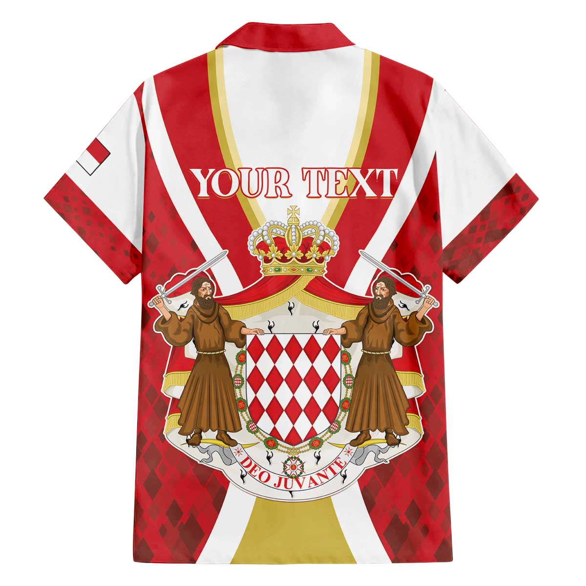 Personalized Monaco Family Matching Off The Shoulder Long Sleeve Dress and Hawaiian Shirt Deo Juvante - Wonder Print Shop