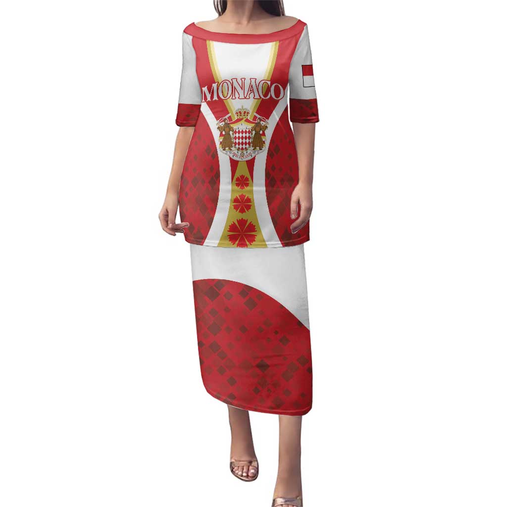 Personalized Monaco Family Matching Puletasi and Hawaiian Shirt Deo Juvante - Wonder Print Shop