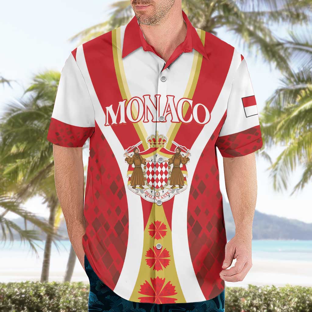 Personalized Monaco Hawaiian Shirt Deo Juvante - Wonder Print Shop
