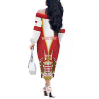 Personalized Monaco Off The Shoulder Long Sleeve Dress Deo Juvante - Wonder Print Shop