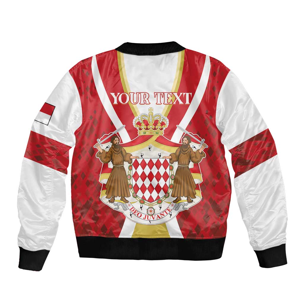 Personalized Monaco Sleeve Zip Bomber Jacket Deo Juvante - Wonder Print Shop