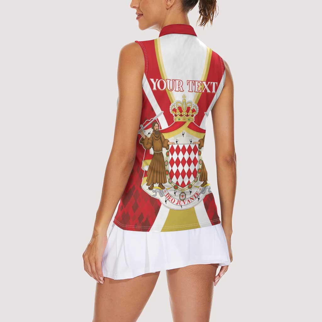 Personalized Monaco Women Sleeveless Polo Shirt Deo Juvante - Wonder Print Shop