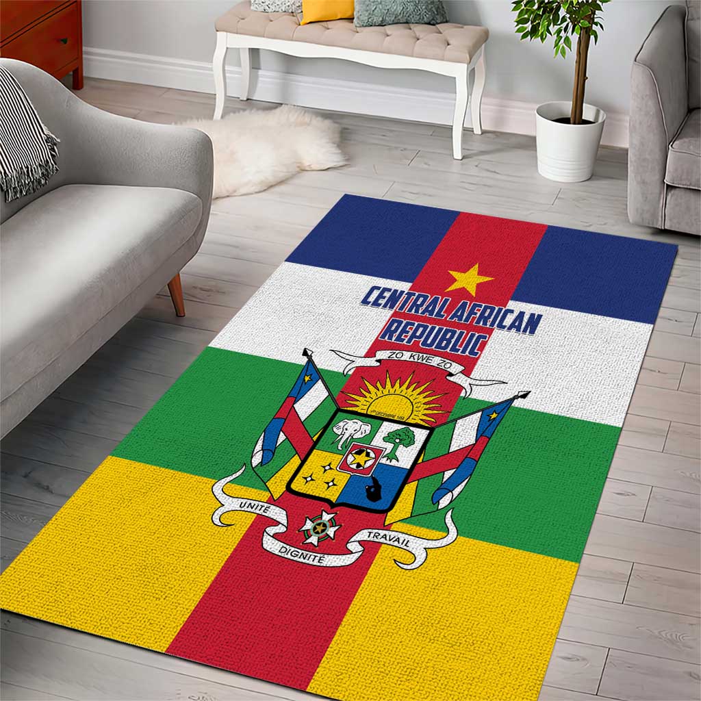 Central African Republic Area Rug Zo Kwe Zo Flag Style - Wonder Print Shop