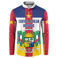 Personalized Central African Republic Button Sweatshirt Zo Kwe Zo Flag Style - Wonder Print Shop