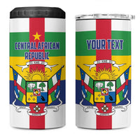 Personalized Central African Republic 4 in 1 Can Cooler Tumbler Zo Kwe Zo Flag Style - Wonder Print Shop
