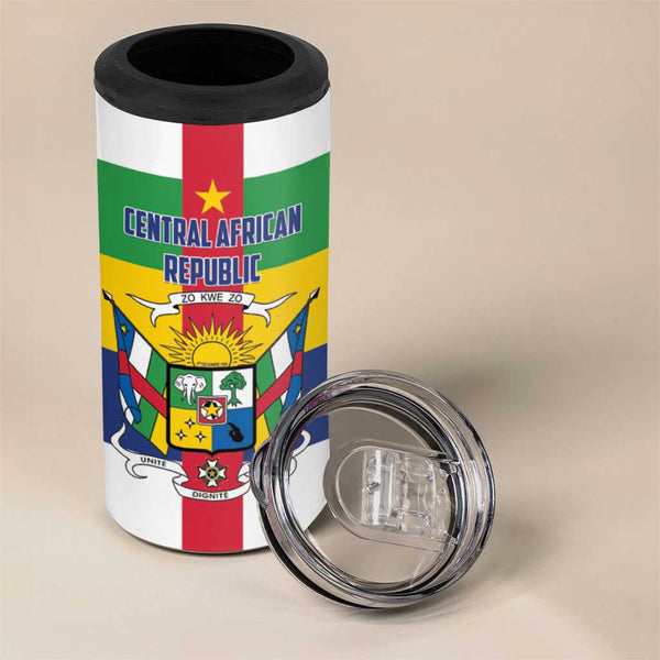 Personalised Cameroon National Day 4 in 1 Can Cooler Tumbler Lion Mix Coat Of Arms Style LT15 main image 1