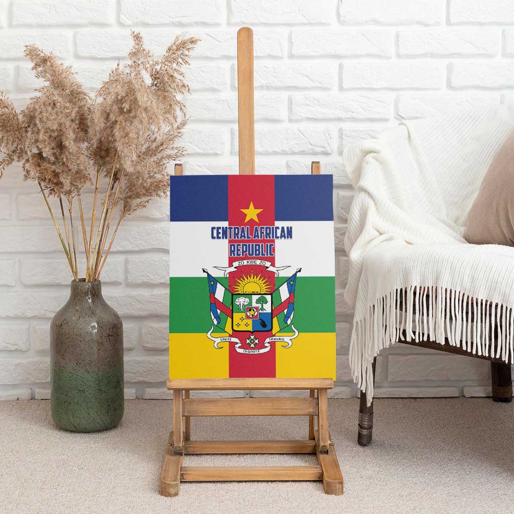 Central African Republic Canvas Wall Art Zo Kwe Zo Flag Style - Wonder Print Shop