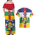 Personalized Central African Republic Couples Matching Off Shoulder Maxi Dress and Hawaiian Shirt Zo Kwe Zo Flag Style - Wonder Print Shop