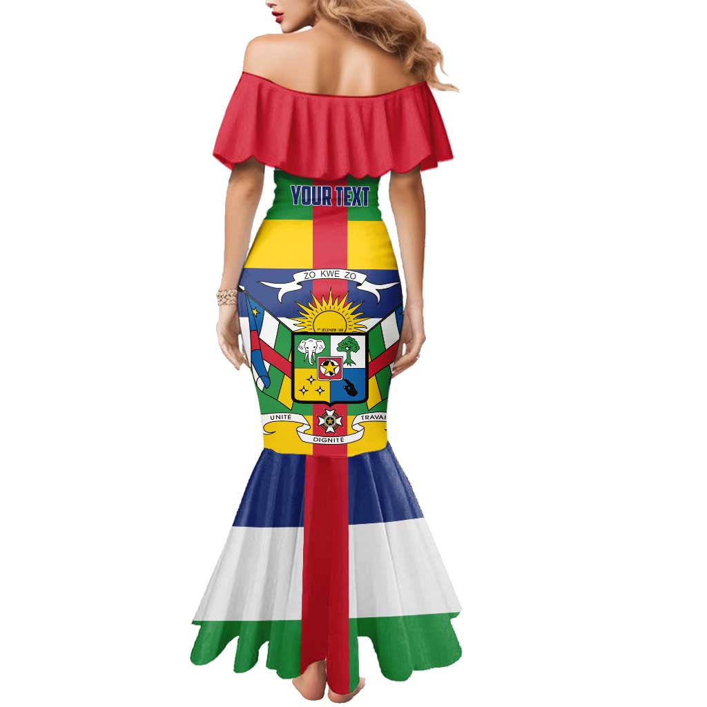 Personalized Central African Republic Family Matching Mermaid Dress and Hawaiian Shirt Zo Kwe Zo Flag Style - Wonder Print Shop