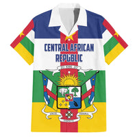 Personalized Central African Republic Family Matching Off The Shoulder Long Sleeve Dress and Hawaiian Shirt Zo Kwe Zo Flag Style - Wonder Print Shop