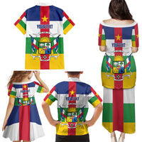 Personalized Central African Republic Family Matching Puletasi and Hawaiian Shirt Zo Kwe Zo Flag Style - Wonder Print Shop