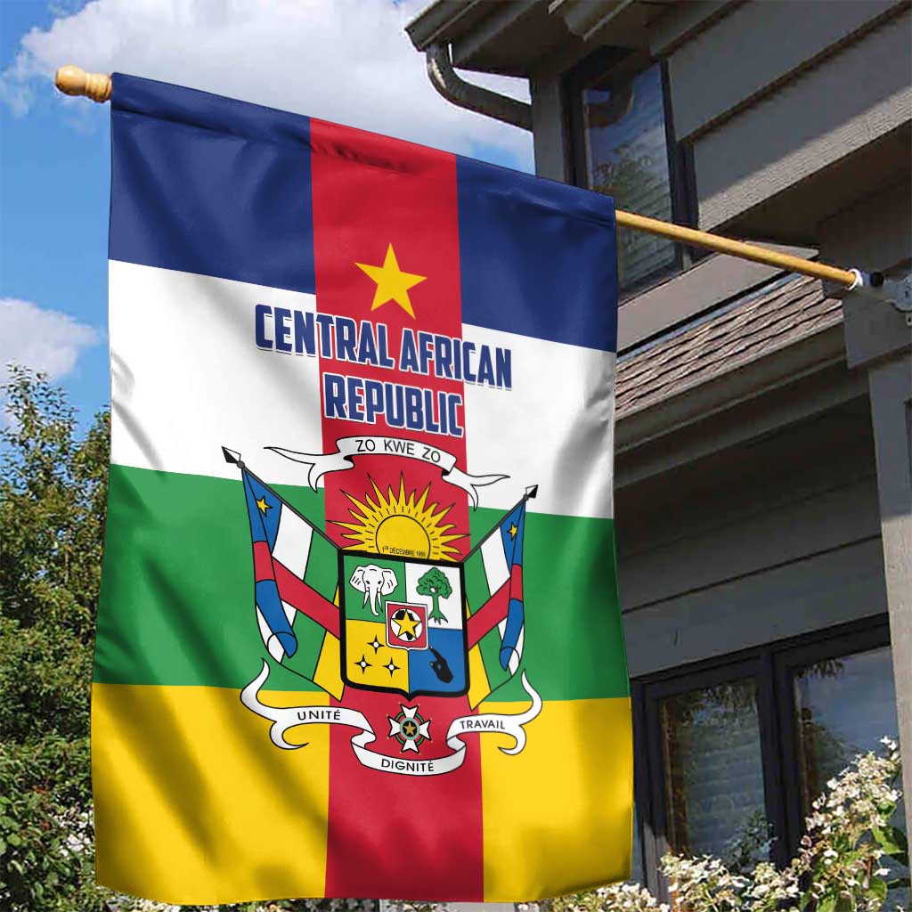 Central African Republic Garden Flag Zo Kwe Zo Flag Style - Wonder Print Shop