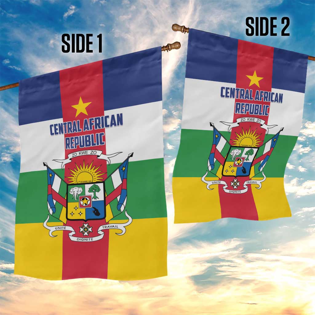 Central African Republic Garden Flag Zo Kwe Zo Flag Style - Wonder Print Shop