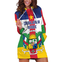 Personalized Central African Republic Hoodie Dress Zo Kwe Zo Flag Style - Wonder Print Shop