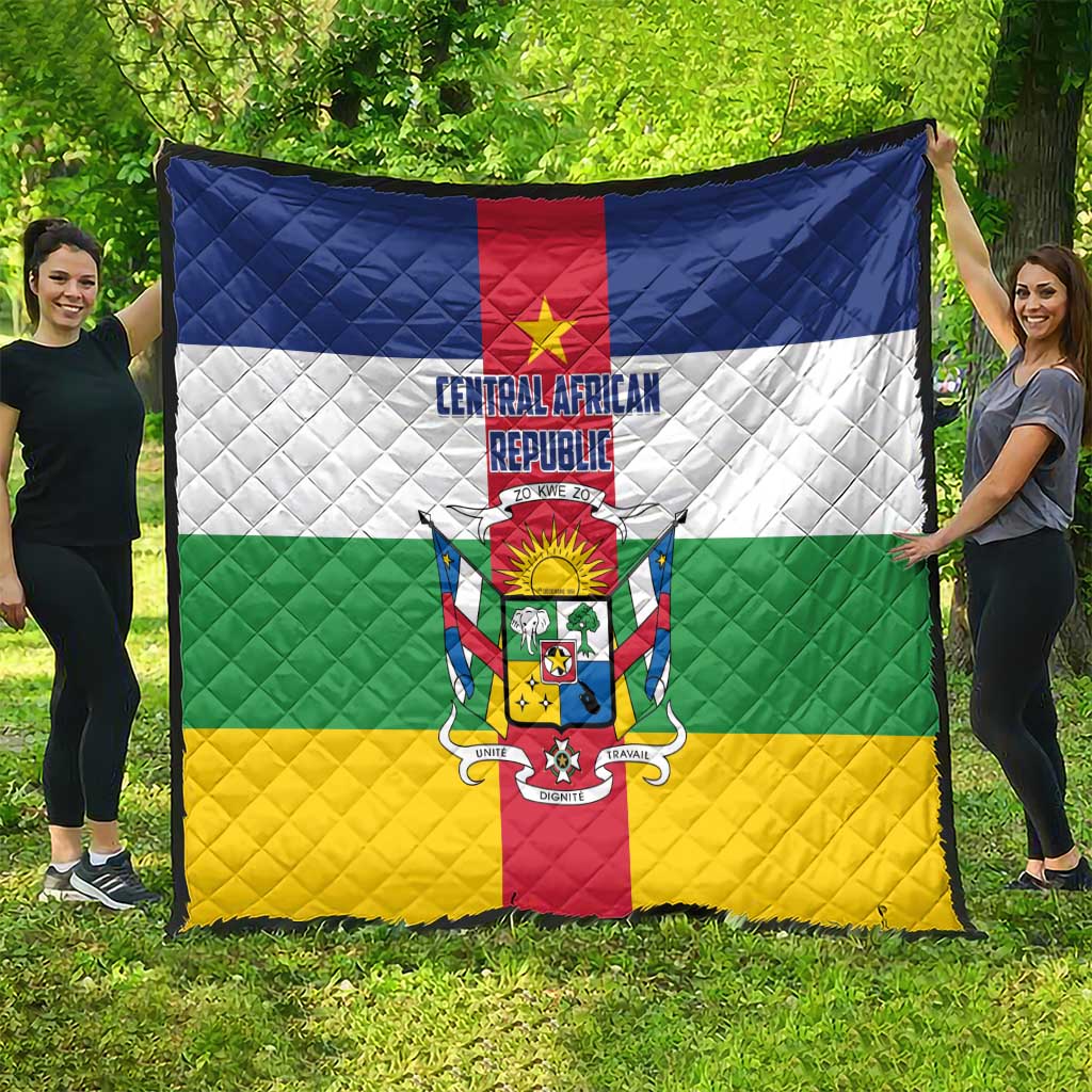 Central African Republic Quilt Zo Kwe Zo Flag Style - Wonder Print Shop