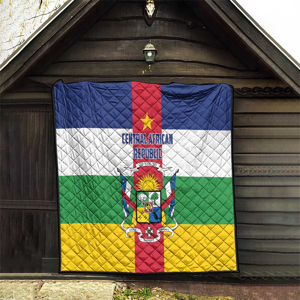 Central African Republic Quilt Zo Kwe Zo Flag Style - Wonder Print Shop