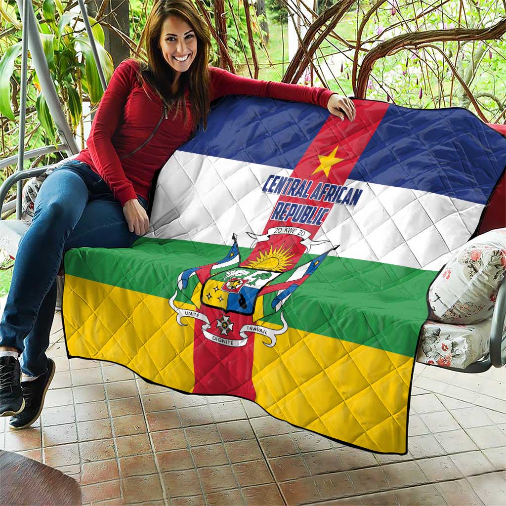 Central African Republic Quilt Zo Kwe Zo Flag Style - Wonder Print Shop