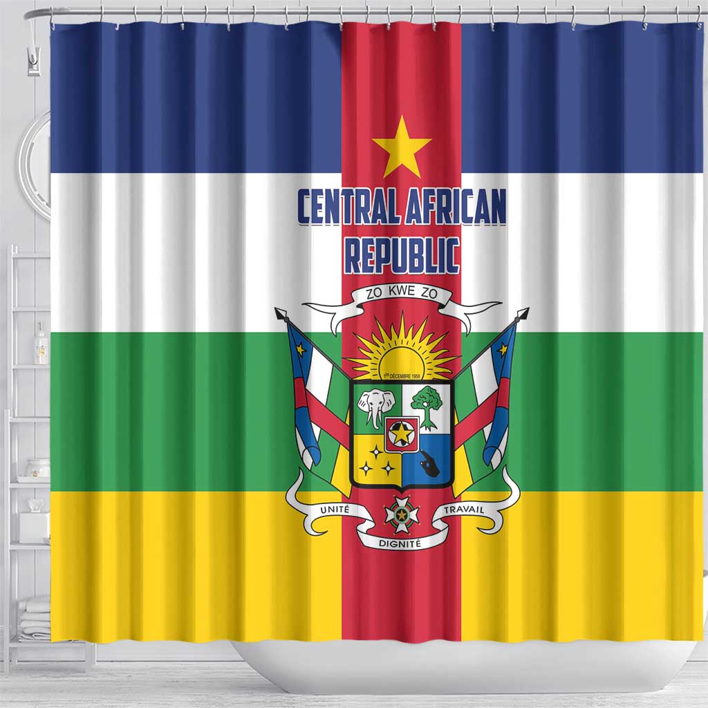 Central African Republic Shower Curtain Zo Kwe Zo Flag Style