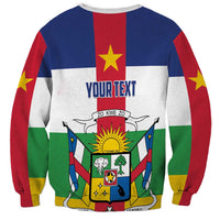 Personalized Central African Republic Sweatshirt Zo Kwe Zo Flag Style - Wonder Print Shop