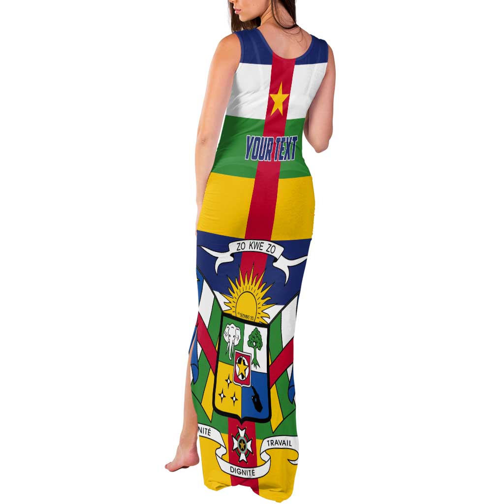 Personalized Central African Republic Tank Maxi Dress Zo Kwe Zo Flag Style - Wonder Print Shop