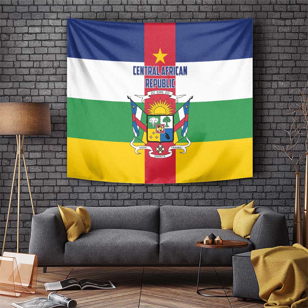 Central African Republic Tapestry Zo Kwe Zo Flag Style - Wonder Print Shop