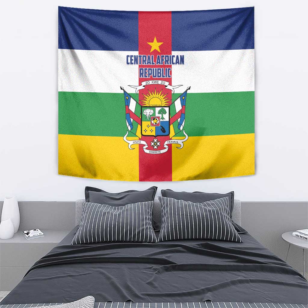 Central African Republic Tapestry Zo Kwe Zo Flag Style - Wonder Print Shop