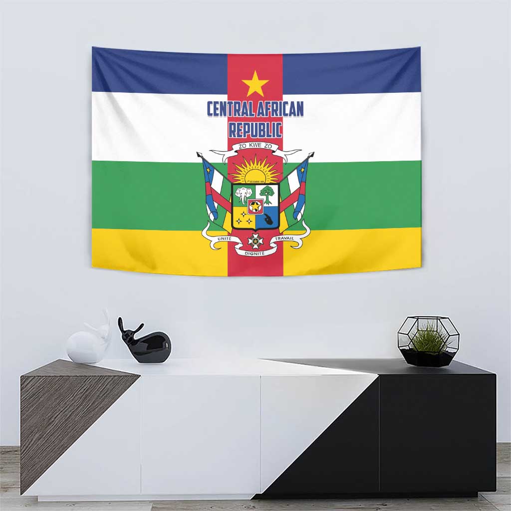 Central African Republic Tapestry Zo Kwe Zo Flag Style - Wonder Print Shop