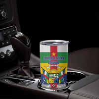 Personalized Central African Republic Tumbler Cup Zo Kwe Zo Flag Style - Wonder Print Shop